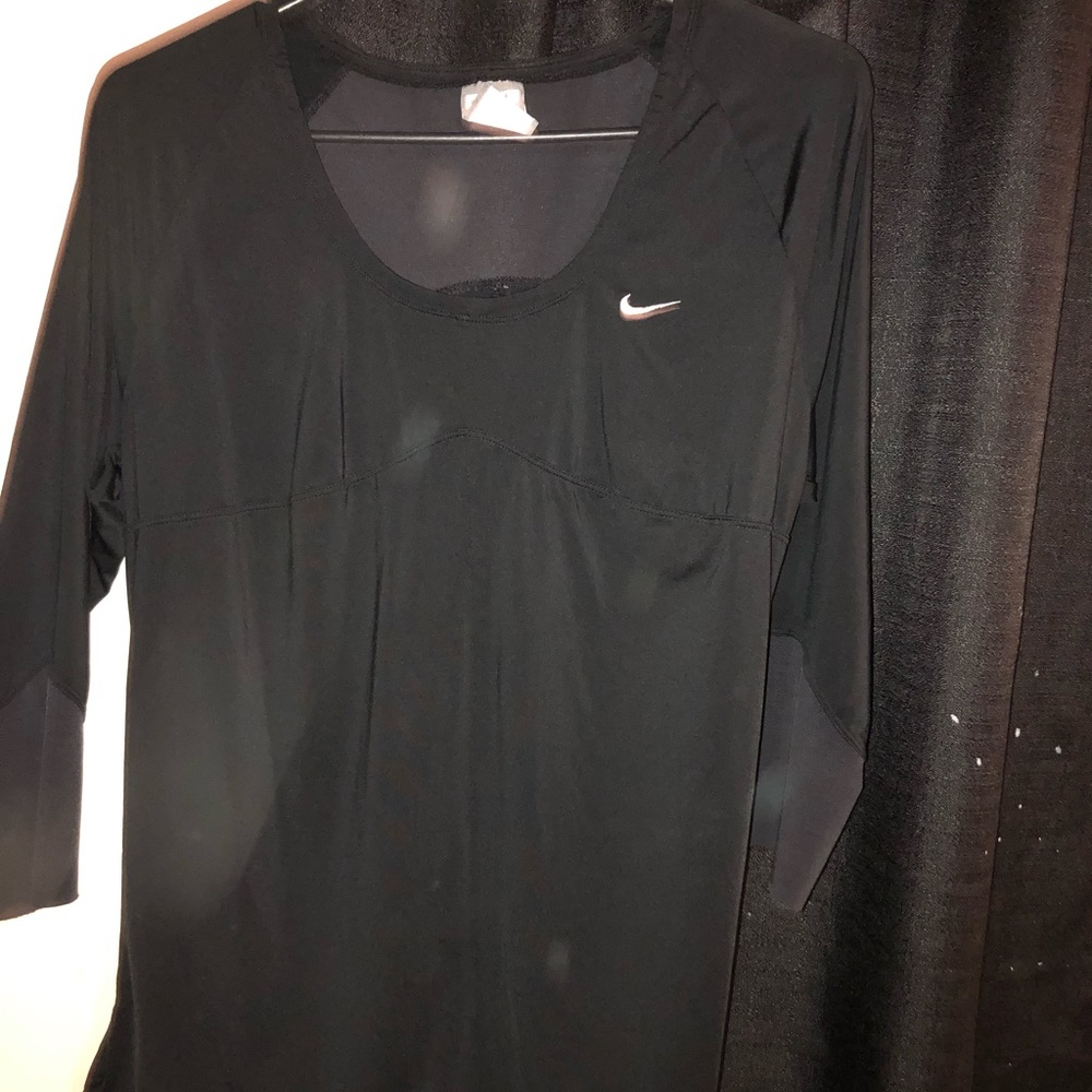 Black Nike tee with mesh